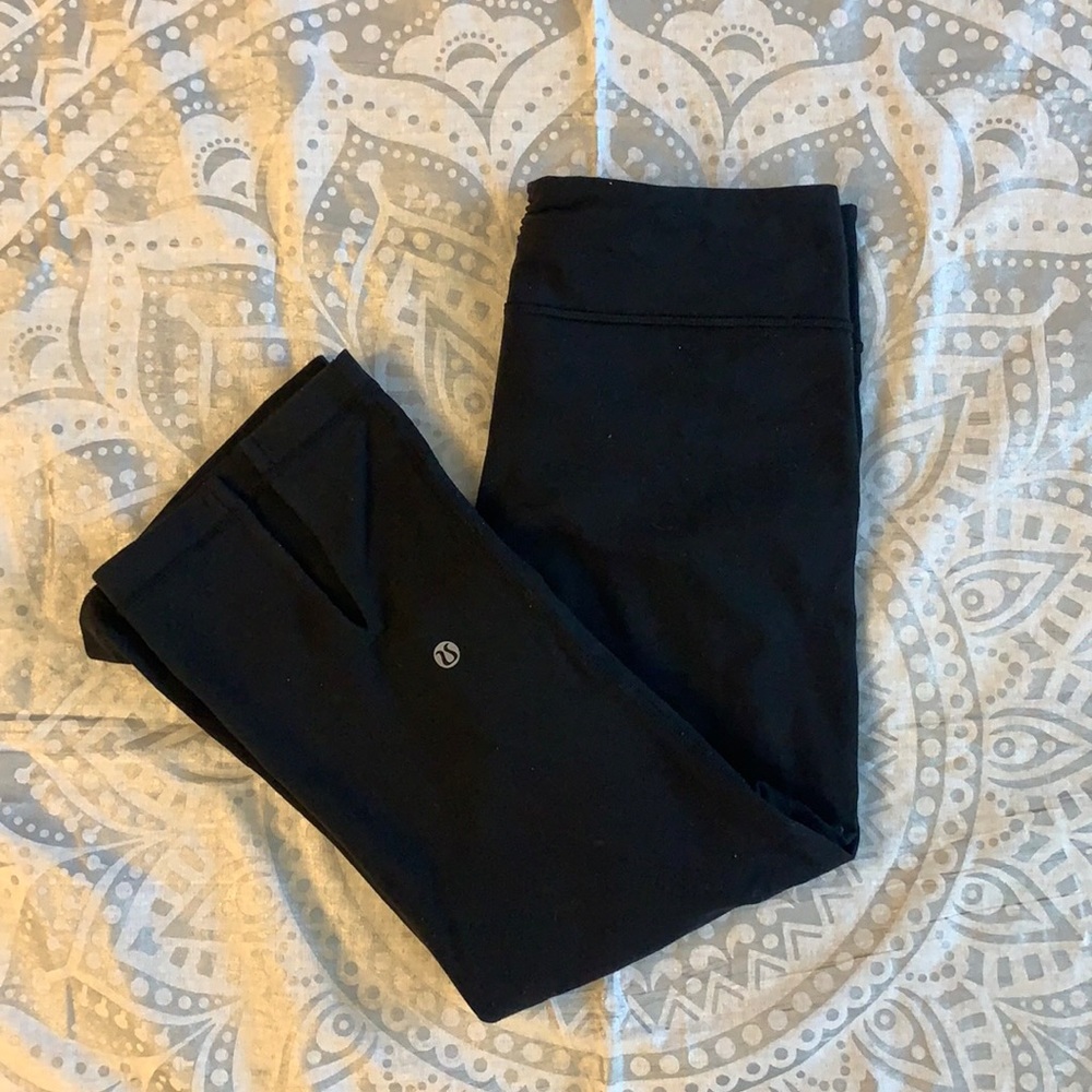 Lululemon cropped leggings with slit - see description